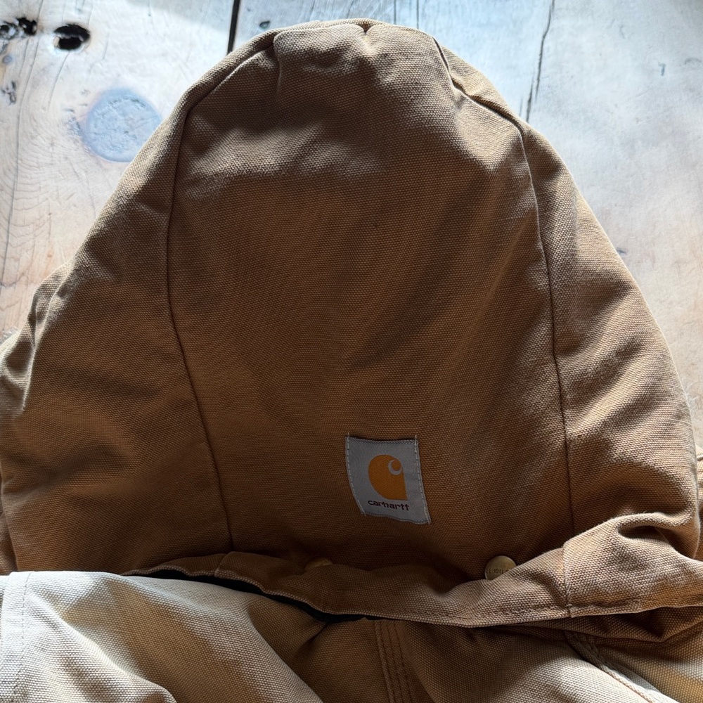 Carhartt Tan Blanket Lined Canvas Jacket with Hood - Picture 7 of 14